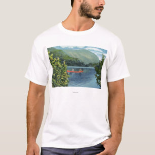 Camiseta Pares Canoeing en un lago