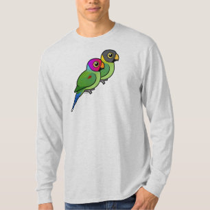 Camiseta pares Ciruelo-dirigidos del Parakeet