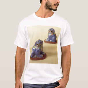 Camiseta Pares de perros chinos del cloisonne, siglo XVIII