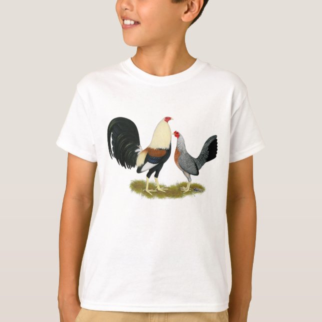 Camiseta Pares grises de las aves de juego (Anverso)