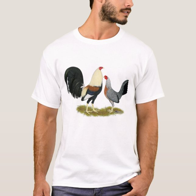 Camiseta Pares grises de las aves de juego (Anverso)