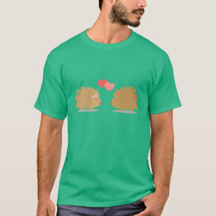 Camiseta Pares lindos del erizo en amor
