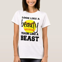CAMISETA PAREZCA UN TREN DE LA BELLEZA DEL SOFTBALL COMO