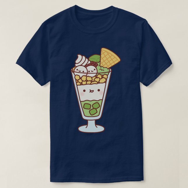 Camiseta Parfait de té verde Matcha de estilo japonés (Diseño del anverso)