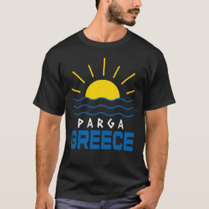 Camiseta Parga Grecia Sol Y Mar Hombres Negro