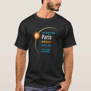 Camiseta Paris Arkansas AR Eclipse solar total 2024 1