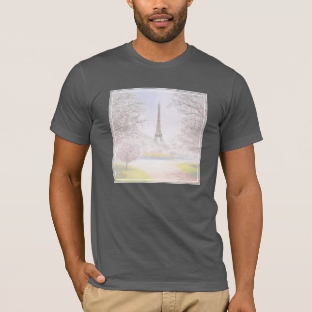 Camiseta París bonita en pasteles (Anverso)