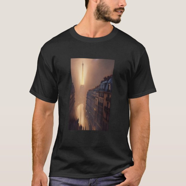 Camiseta París Ciudad gótica Dark Academia Gótico Fantasía (Anverso)