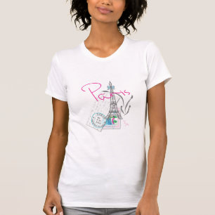 Camiseta "París con amor, Torre Eiffel" francés