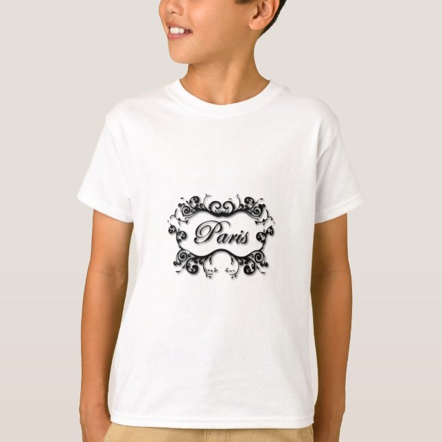 Camiseta París con Scrolls (Anverso)