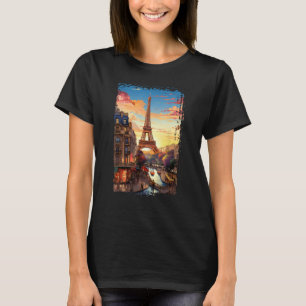 Camiseta Paris Eiffel Tower T-Shirt I Love Paris Souvenir F