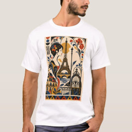 Camiseta Paris Elegance – Geometric Art T-Shirt