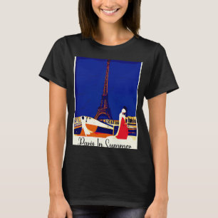 Camiseta París en verano resumen formas gráfico ingenioso