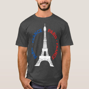 Camiseta Paris France Torre Eiffel Bandera Francesa