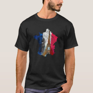 Camiseta París Francés Torre Eiffel Marseille Bonjour Hombr