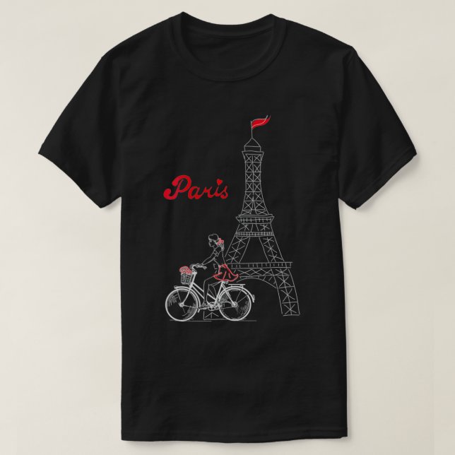 Camiseta París Francia Ciudad del Amor Torre Eiffel Euro (Diseño del anverso)