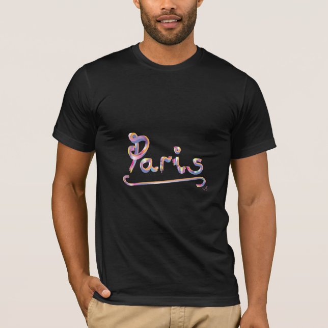 Camiseta París Francia Colorido francés (Anverso)