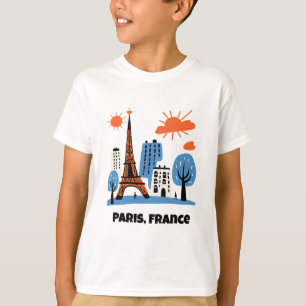 Camiseta Paris Francia Niños Europa Vacaciones Recuerdo Chi