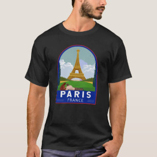 Camiseta Paris Francia Retro Viaje Art Vintage