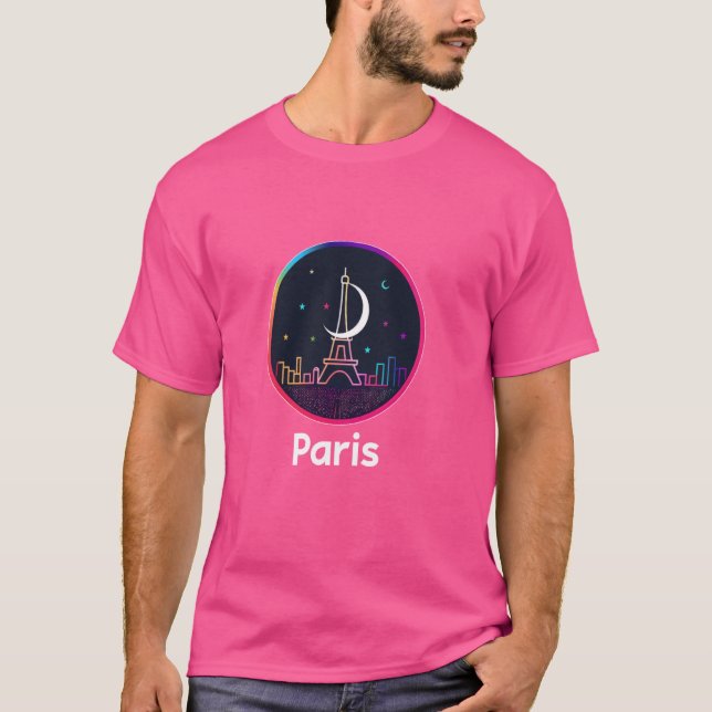 Camiseta París Francia Torre Eiffel Viaje Moderno y Elegant (Anverso)