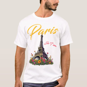 Camiseta Paris Je T'aime Eiffel Viaje Francés