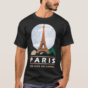 Camiseta París La Ciudad Luz Torre Eiffel Paris Noche G