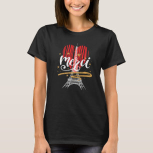 Camiseta Paris Love Eiffel Tower Merci France Parison Fren