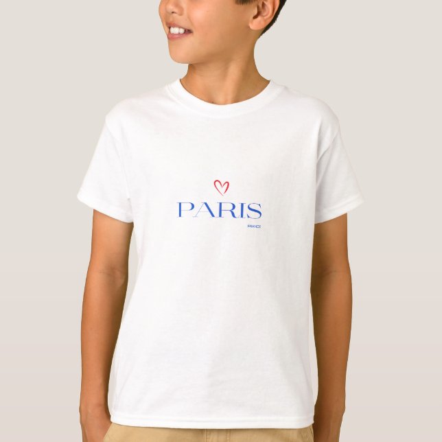 Camiseta París Moderno Francia Texto Único De Estilo (Anverso)