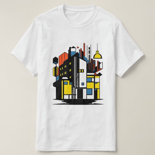 Camiseta paris mondrian city jnf (Diseño del anverso)