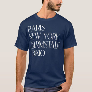 Camiseta París Nueva York Darmstadt Tokio