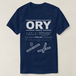 Camiseta Paris Orly Airport ORY T-Shirt