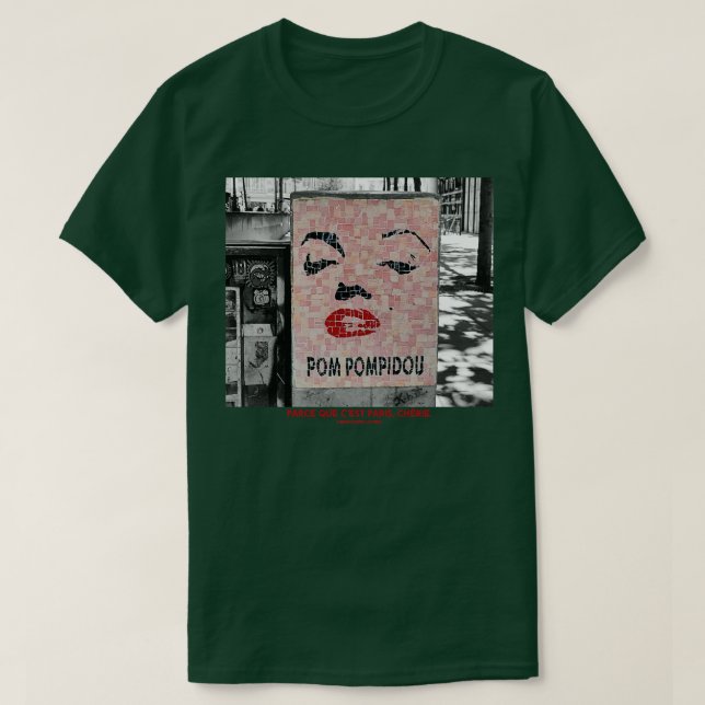 Camiseta Paris Pom Pompidou (Diseño del anverso)