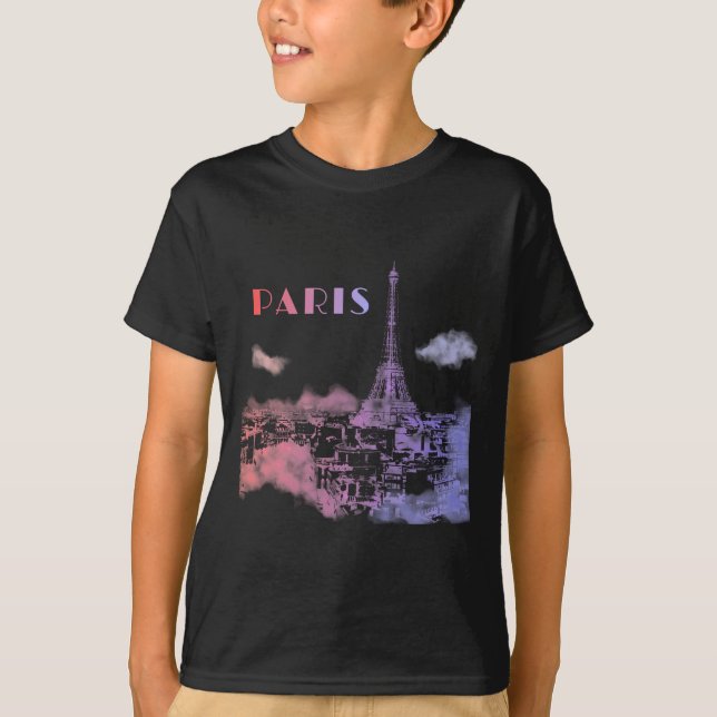 Camiseta Paris Skyline City Travel Torre Eifel Francia (Anverso)