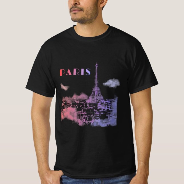 Camiseta Paris Skyline City Travel Torre Eifel Francia (Anverso)