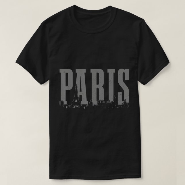 Camiseta Paris Skyline Eiffel Tower Viejo Souvenir Francés (Diseño del anverso)