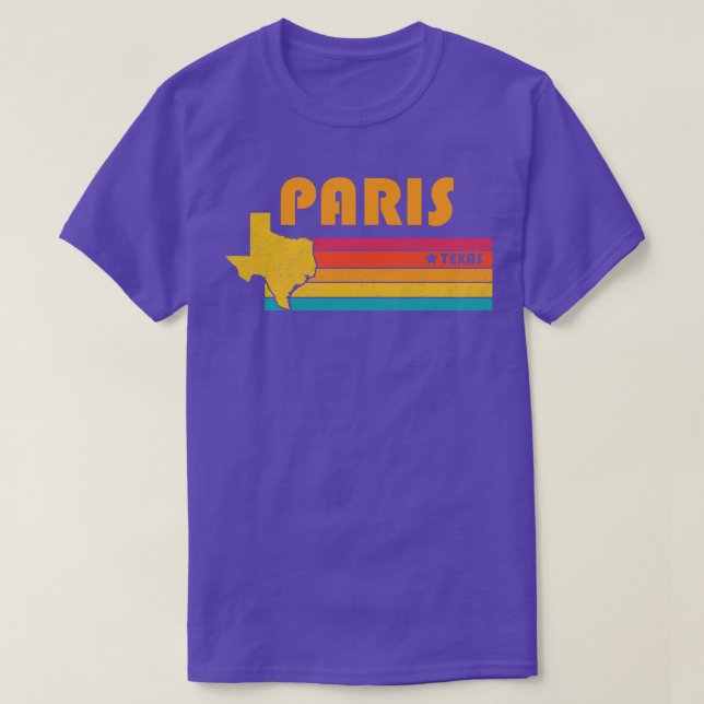 Camiseta Paris Texas Vintage Distresres Souvenir (Diseño del anverso)