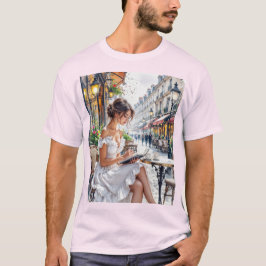 Camiseta Parisian Women Elegance: Paris Café Street Vibes