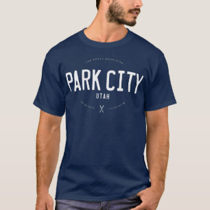 Camiseta Park City Utah Agiotado Esquí Antiguo Divertido
