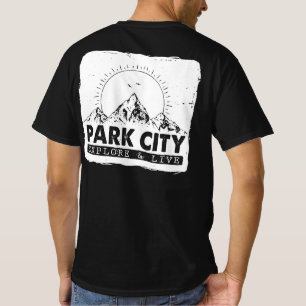 Camiseta Park City Utah Explore Y Practique Senderismo En V