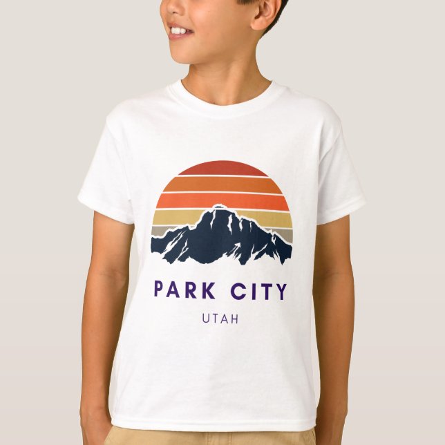 Camiseta Park City Utah Skowboard Hikers Utah Gif (Anverso)