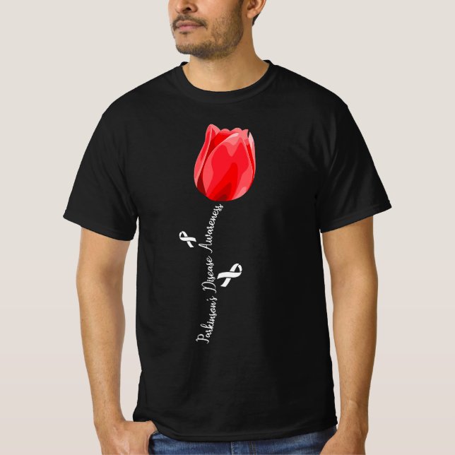 Camiseta Parkinson Disease Awareness Tulip April Month  (Anverso)