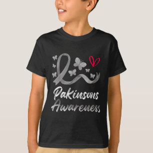 Camiseta Parkinsons Awareness Ribbon Butterflies Heart Heal