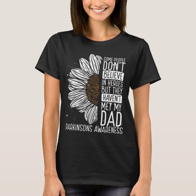 Camiseta Parkinsons Awareness Ribbon Dad Warrior (Anverso)