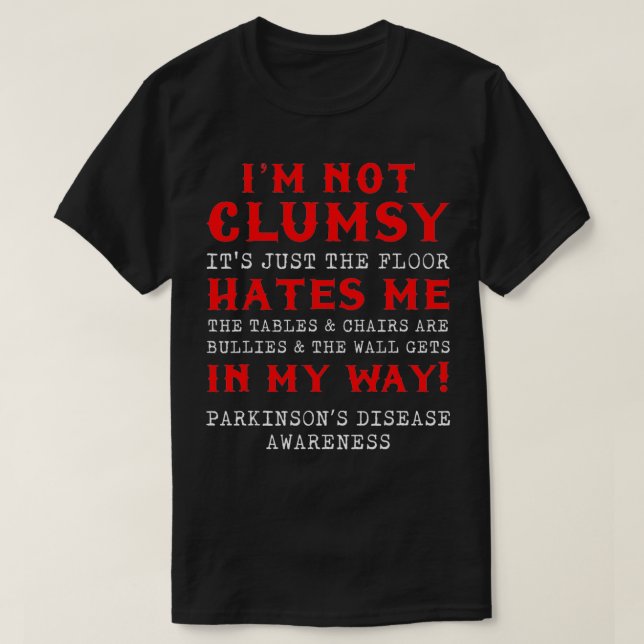 Camiseta Parkinsons Disease Awareness Clumsy Warrior Surviv (Diseño del anverso)