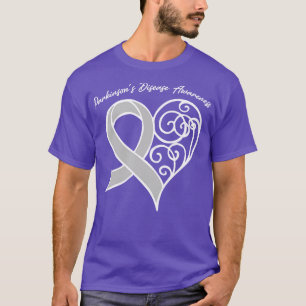 Camiseta Parkinsons Enfermedad Sensibilización Heart Ribbon