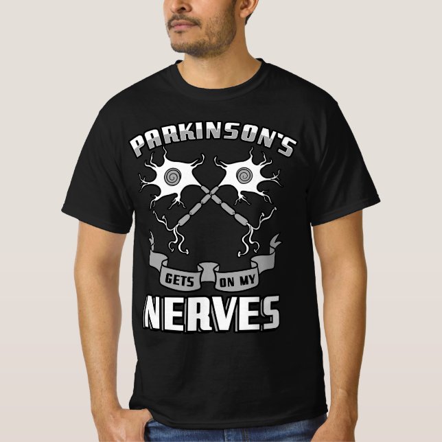 Camiseta Parkinsons Nerves Degenerative Disorder Gray Ribbo (Anverso)