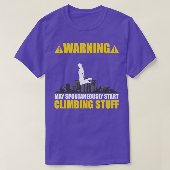 Camiseta Parkour Bouldering amp Climbing Retro (Diseño del anverso)