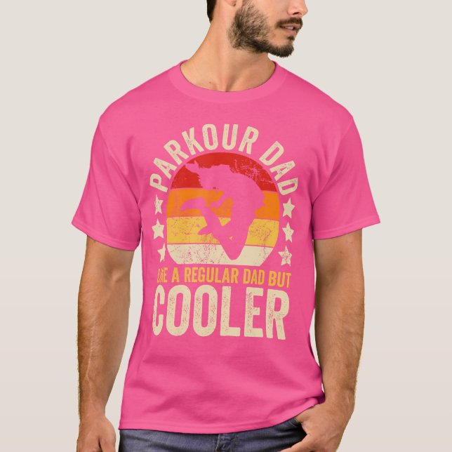 Camiseta Parkour Dad Like A Regular Dad But Cooler Father'S (Anverso)