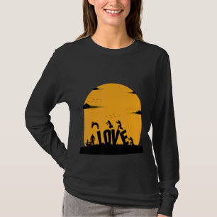 Camiseta Parkour De La Pareja Feliz Del Amor