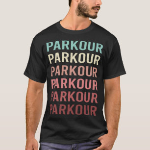 Camiseta Parkour de texto colorido